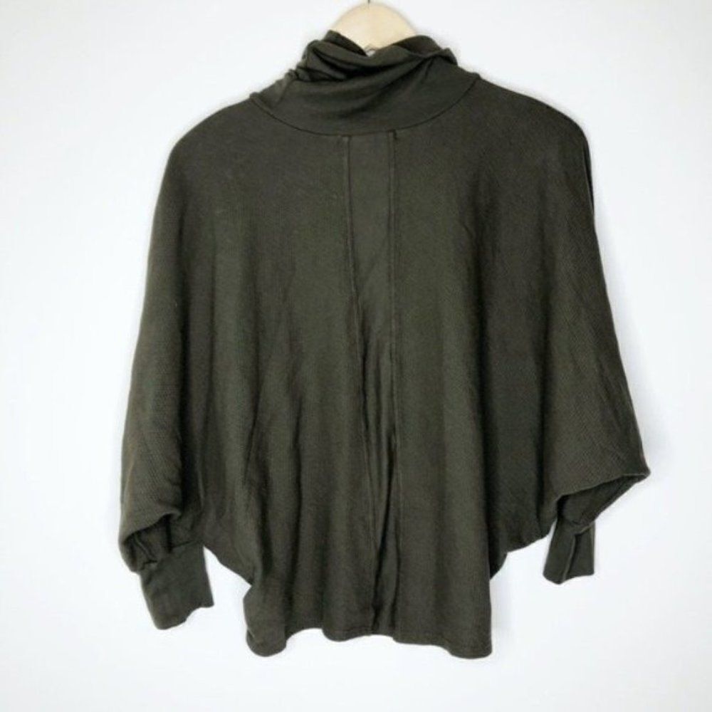 STATESIDE Turtleneck Olive Dolman Sleeve Sweater - Picture 8 of 9